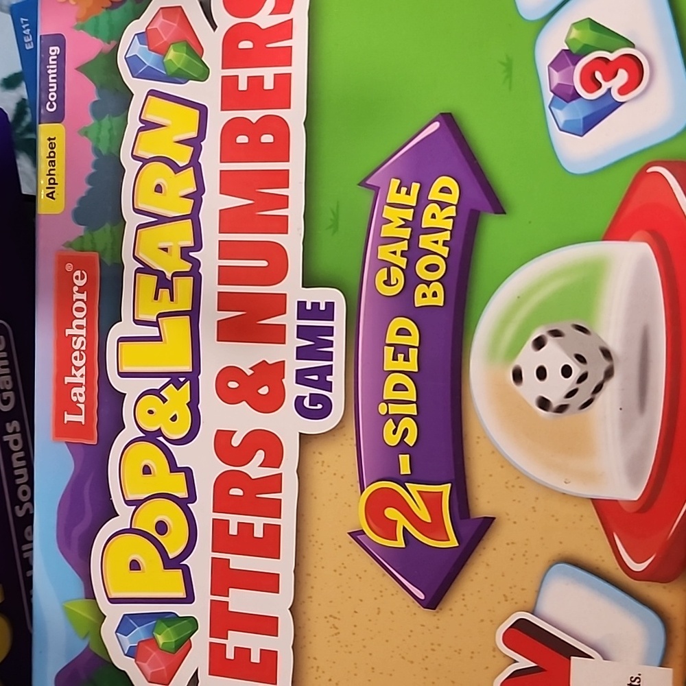 Lakeshore Pop & Learn Letters & Numbers Game 2-Sided Board Game